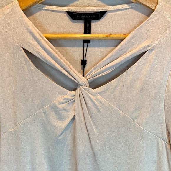 BCBGMAXAZRIA Adrean Twist Front Long Sleeve Top Women’s Size Large New w/ tags! - Picture 6 of 12
